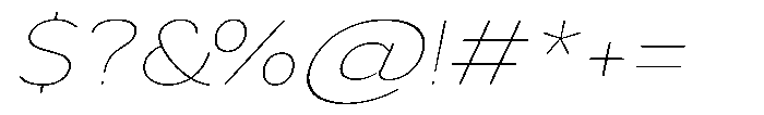 Aukim II Circled Thin Expanded Italic Font OTHER CHARS