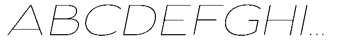 Aukim II Circled Thin Expanded Italic Font UPPERCASE
