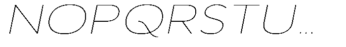 Aukim II Circled Thin Expanded Italic Font UPPERCASE