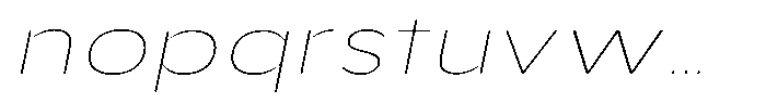Aukim II Circled Thin Expanded Italic Font LOWERCASE
