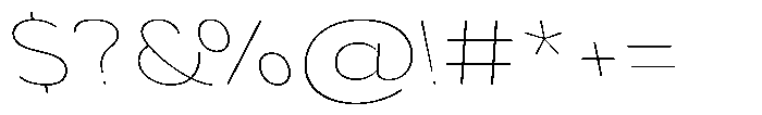 Aukim II Circled Thin Expanded Slanted Font OTHER CHARS