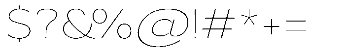 Aukim II Circled Thin Expanded Font OTHER CHARS