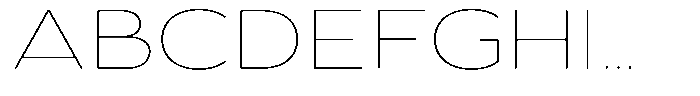 Aukim II Circled Thin Expanded Font UPPERCASE