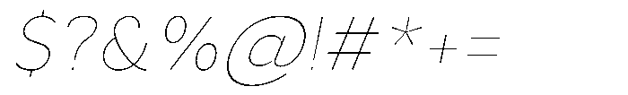 Aukim II Circled Thin Italic Font OTHER CHARS