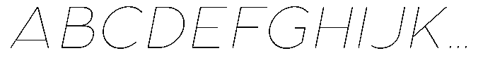Aukim II Circled Thin Italic Font UPPERCASE