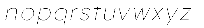 Aukim II Circled Thin Italic Font LOWERCASE