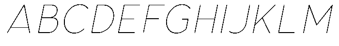 Aukim II Circled Thin Narrow Italic Font UPPERCASE