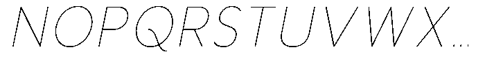 Aukim II Circled Thin Narrow Italic Font UPPERCASE