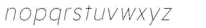 Aukim II Circled Thin Narrow Italic Font LOWERCASE