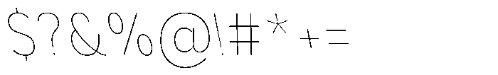 Aukim II Circled Thin Narrow Slanted Font OTHER CHARS