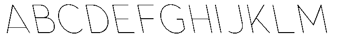Aukim II Circled Thin Narrow Slanted Font UPPERCASE