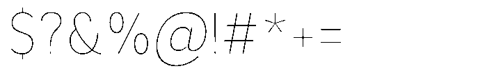 Aukim II Circled Thin Narrow Font OTHER CHARS
