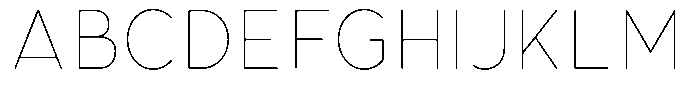 Aukim II Circled Thin Narrow Font UPPERCASE