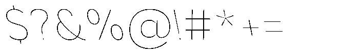 Aukim II Circled Thin Slanted Font OTHER CHARS