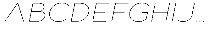 Aukim II Circled Thin Wide Italic Font UPPERCASE