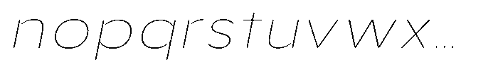 Aukim II Circled Thin Wide Italic Font LOWERCASE