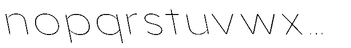 Aukim II Circled Thin Wide Slanted Font LOWERCASE