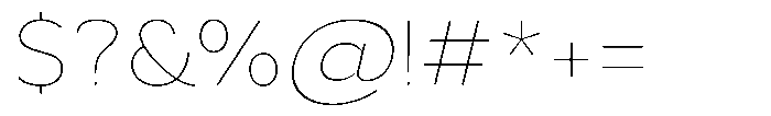 Aukim II Circled Thin Wide Font OTHER CHARS