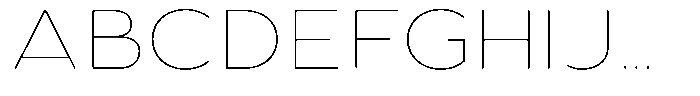 Aukim II Circled Thin Wide Font UPPERCASE