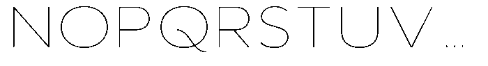 Aukim II Circled Thin Wide Font UPPERCASE