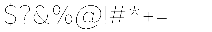 Aukim II Circled Thin Font OTHER CHARS