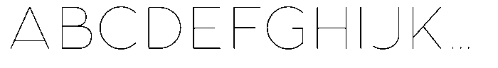 Aukim II Circled Thin Font UPPERCASE