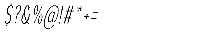 Aukim II Circled Ultra Light Comp Italic Font OTHER CHARS