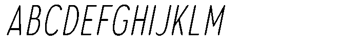 Aukim II Circled Ultra Light Comp Italic Font UPPERCASE