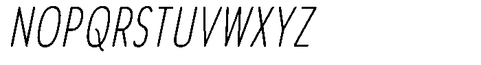 Aukim II Circled Ultra Light Comp Italic Font UPPERCASE
