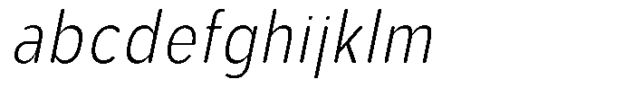 Aukim II Circled Ultra Light Condensed Italic FONT