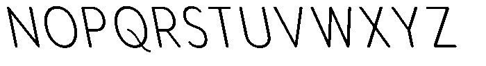 Aukim II Circled Ultra Light Condensed Sl Font UPPERCASE