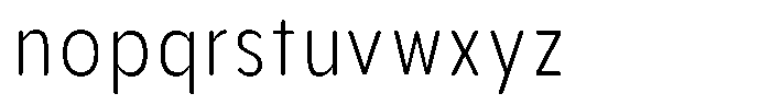 Aukim II Circled Ultra Light Condensed Font LOWERCASE