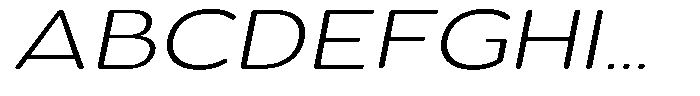 Aukim II Circled Ultra Light Exp Italic Font UPPERCASE
