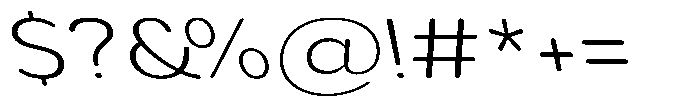 Aukim II Circled Ultra Light Exp Sl Font OTHER CHARS