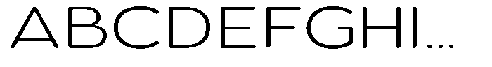 Aukim II Circled Ultra Light Exp Font UPPERCASE