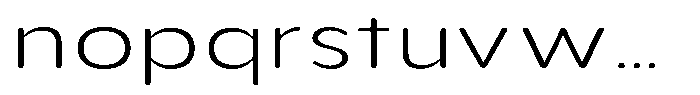 Aukim II Circled Ultra Light Exp Font LOWERCASE