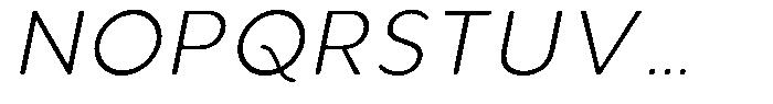 Aukim II Circled Ultra Light Italic Font UPPERCASE