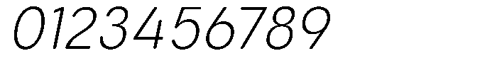 Aukim II Circled Ultra Light Narrow Italic Font OTHER CHARS