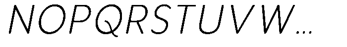 Aukim II Circled Ultra Light Narrow Italic Font UPPERCASE