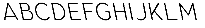 Aukim II Circled Ultra Light Narrow Sl Font UPPERCASE