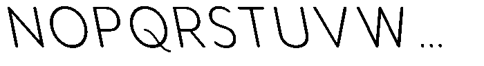 Aukim II Circled Ultra Light Narrow Sl Font UPPERCASE