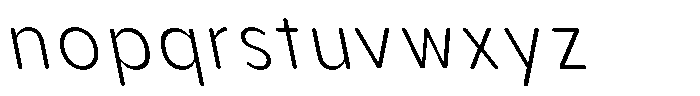 Aukim II Circled Ultra Light Narrow Sl Font LOWERCASE