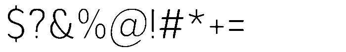 Aukim II Circled Ultra Light Narrow Font OTHER CHARS