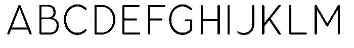 Aukim II Circled Ultra Light Narrow Font UPPERCASE