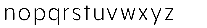 Aukim II Circled Ultra Light Narrow Font LOWERCASE
