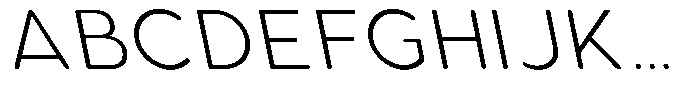 Aukim II Circled Ultra Light Slanted Font UPPERCASE