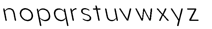 Aukim II Circled Ultra Light Slanted Font LOWERCASE