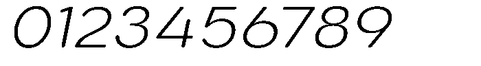 Aukim II Circled Ultra Light Wide Italic Font OTHER CHARS