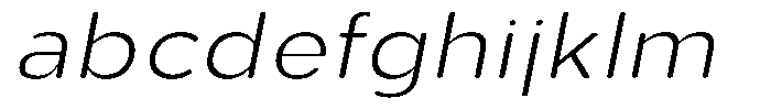 Aukim II Circled Ultra Light Wide Italic FONT