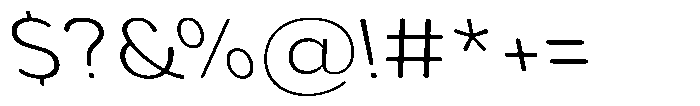 Aukim II Circled Ultra Light Wide Sl Font OTHER CHARS